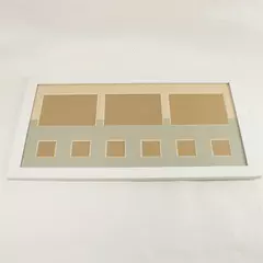 Large Rectangular 9 Picture Photo Collage Frame White Hanging Hardware