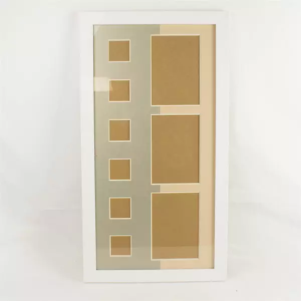 Large Rectangular 9 Picture Photo Collage Frame White Hanging Hardware