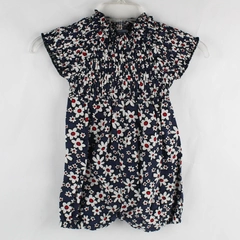 The Children’s Place Blue Floral Dress Jumper Size 4T Snaps