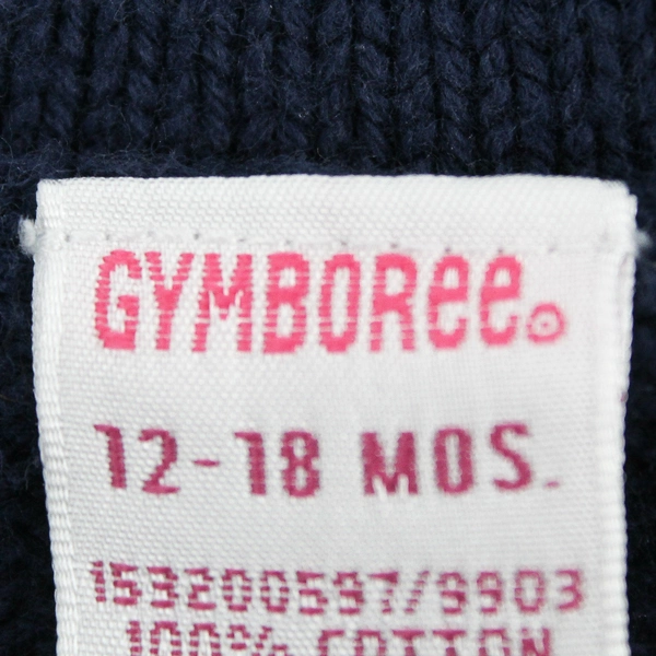 Gymboree Full Zip Hooded Sweater Navy Blue Whale Pattern Size 12-18 Months