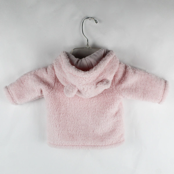Carter's Pink Sherpa Hooded Jacket Zip-Up Baby Girl Size 3 Months Pockets