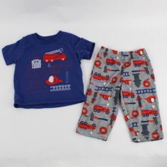 Shirt & Pants Set by Carter's Blue Truck Design Baby Boy Size 12 Months
