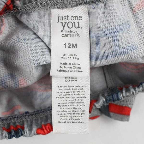 Shirt & Pants Set by Carter's Blue Truck Design Baby Boy Size 12 Months