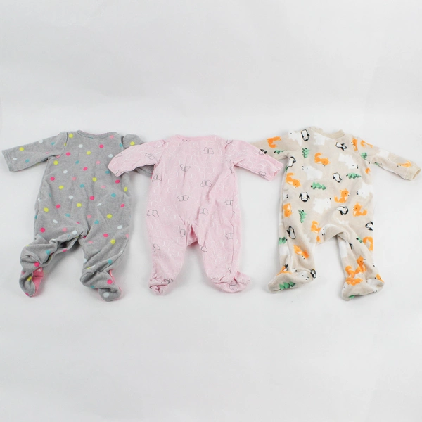 Lot of 3 Carter's One Piece Bodysuits Girl's Size Newborn