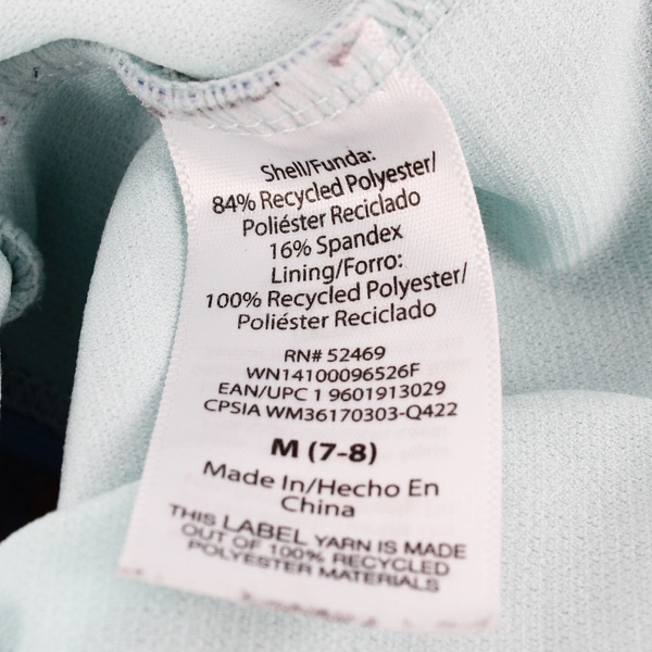 Wonder Nation Striped Tie-Front Swimsuit One Piece Bathing Suit Kids Size Medium