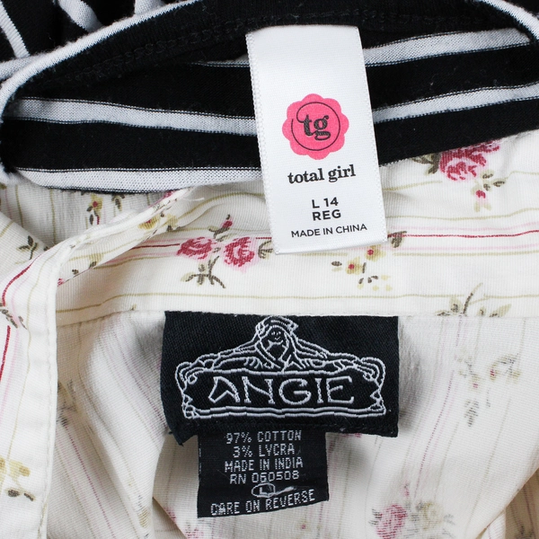 Lot of 2 Long Sleeve Tops Girl's Size Large