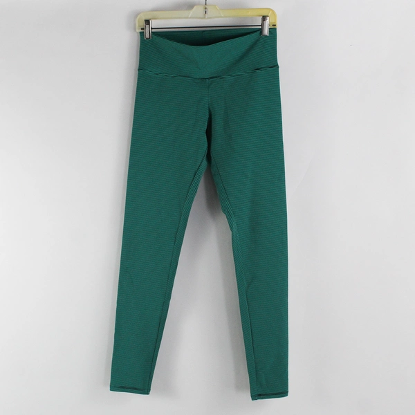 BP Green Black Striped Leggings Women's Size Large