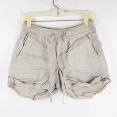 Ann Taylor LOFT Beige Flat Front Shorts 100% Cotton Casual Women's Size 4