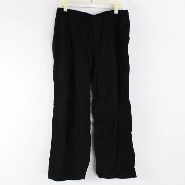 Lot of 2 Black Pants Flirtitude Leggings Old Navy Linen Women's Size Medium