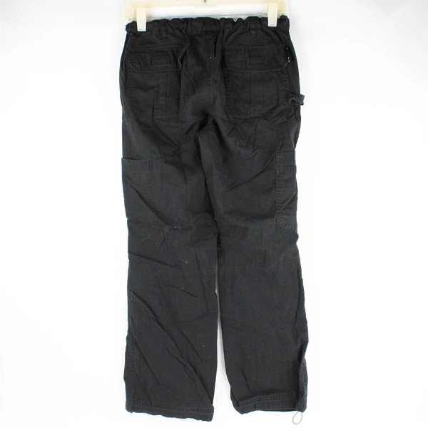 Koi Cargo Scrub Pants Black Elastic Waist Drawstring Women Petite Extra Small