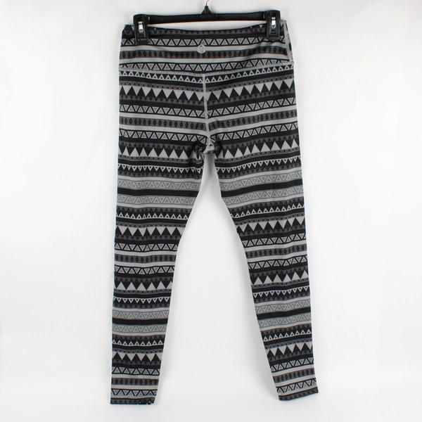 Scorpio Sol Leggings Black Gray Geometric Print Yoga Pants Women's Size Small