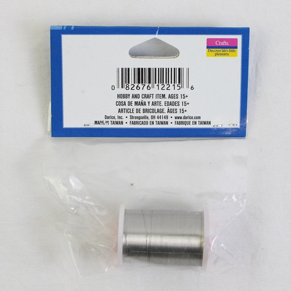 Lot of 2 Spools Craft Designer Silver Beading Wire Silver & Grey