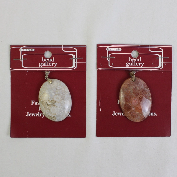 Lot of 4 Halcraft Bead Gallery Fashion Stone Pendants, New
