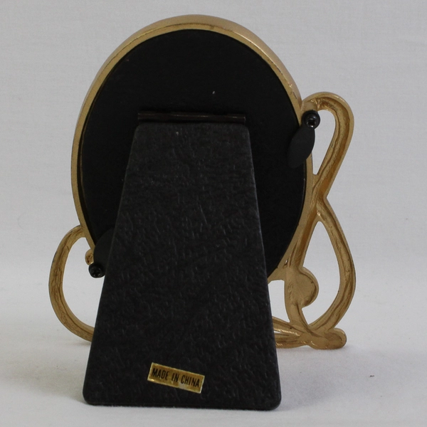 Vintage Brass Treble Clef Free-Standing Picture Frame 2.5" x 3.5"