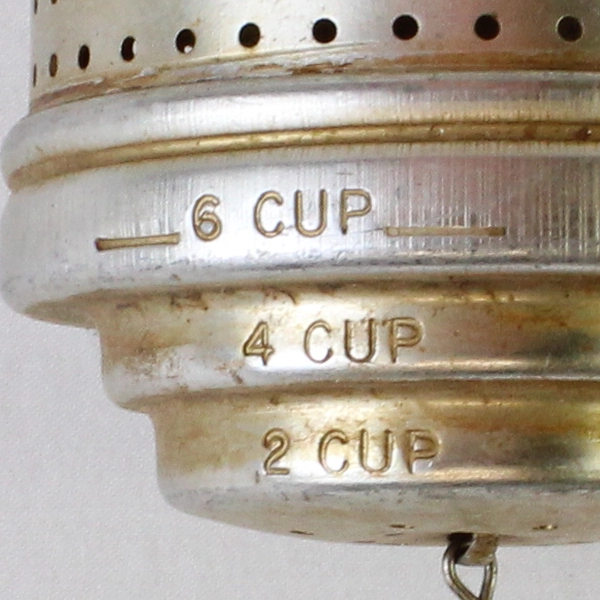 Vintage Aluminum Loose Leaf Tea Infuser With Measuring Lid 2-6 Cups