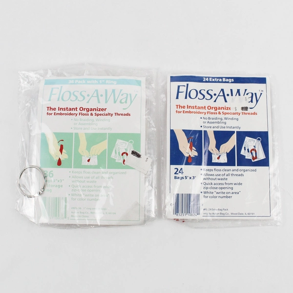 Lot of 2 Floss-A-Way Organizers for Embroidery Floss & Threads Organizing