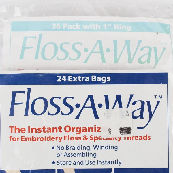 Lot of 2 Floss-A-Way Organizers for Embroidery Floss & Threads Organizing