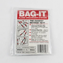 Bag-It Floss Organizer System Binder, 24 Bags and 2 x 2 1/8" Rings #7006