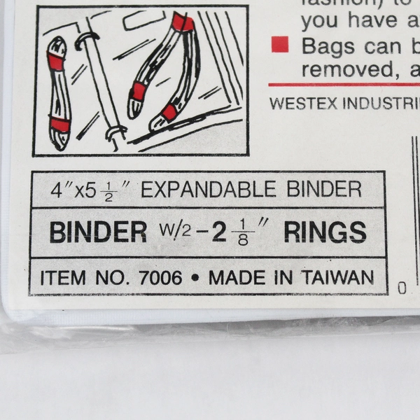 Bag-It Floss Organizer System Binder, 24 Bags and 2 x 2 1/8" Rings #7006