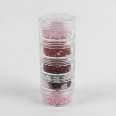 Small Plastic Beads for Jewelry Making Red Pink & Pearl