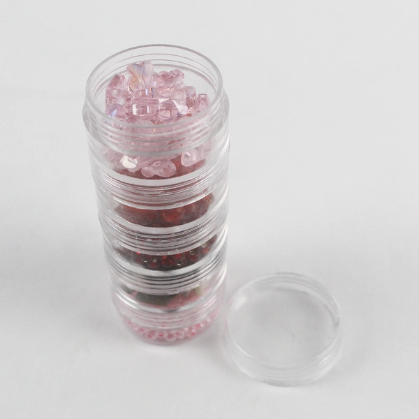 Small Plastic Beads for Jewelry Making Red Pink & Pearl