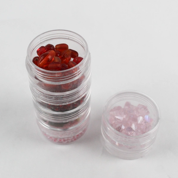 Small Plastic Beads for Jewelry Making Red Pink & Pearl