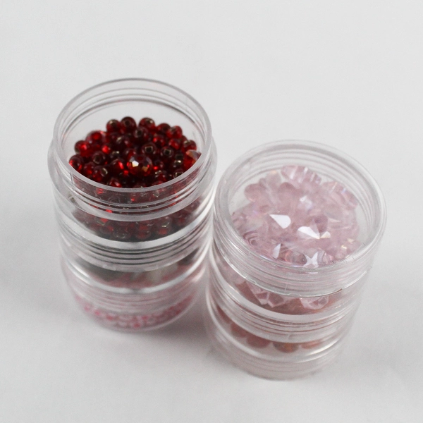 Small Plastic Beads for Jewelry Making Red Pink & Pearl
