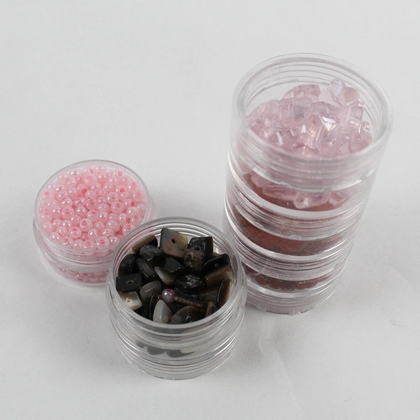Small Plastic Beads for Jewelry Making Red Pink & Pearl
