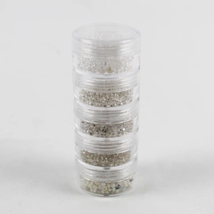 Small Plastic Beads for Jewelry Making Clear White