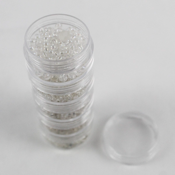Small Plastic Beads for Jewelry Making Clear White