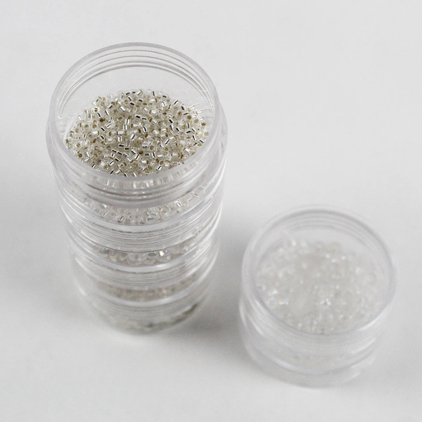 Small Plastic Beads for Jewelry Making Clear White