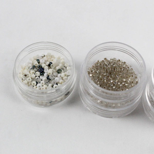 Small Plastic Beads for Jewelry Making Clear White