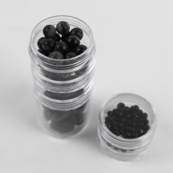 Assorted Plastic Seed Beads for Jewelry Making Black & Grey