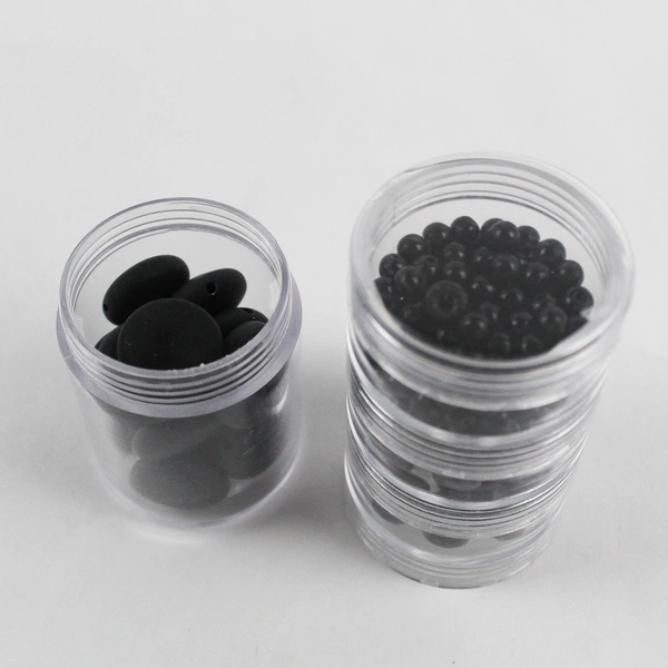 Assorted Plastic Seed Beads for Jewelry Making Black & Grey