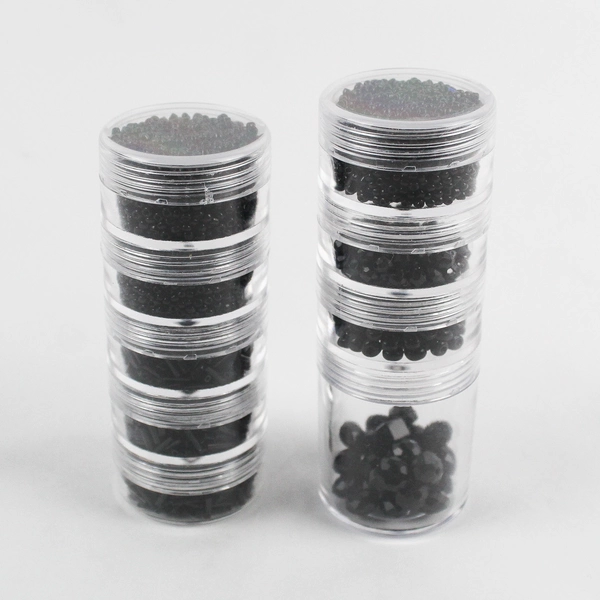 Small Seed and Bugle Beads for Jewelry-Making Black