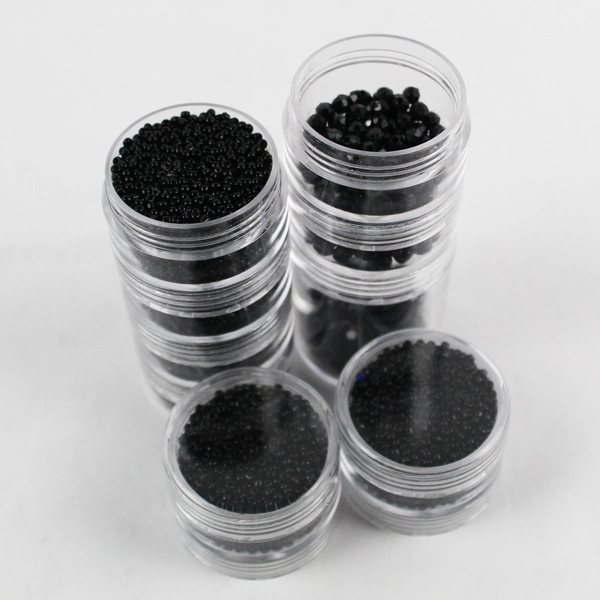 Small Seed and Bugle Beads for Jewelry-Making Black
