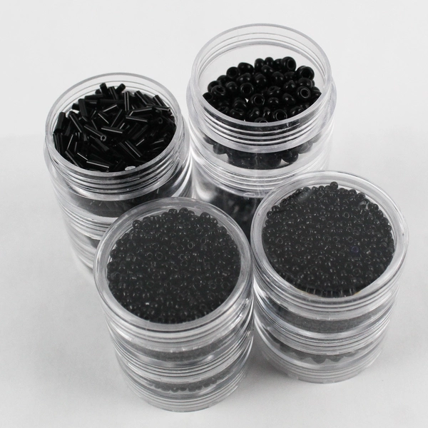 Small Seed and Bugle Beads for Jewelry-Making Black