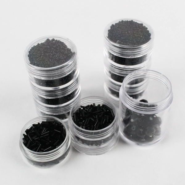 Small Seed and Bugle Beads for Jewelry-Making Black