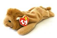 TY Beanie Babies Roary 1996 Brown Lion With Mane With Tag Plush Toy #4069