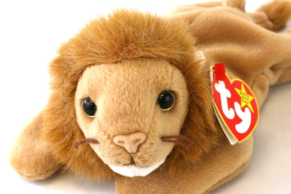 TY Beanie Babies Roary 1996 Brown Lion With Mane With Tag Plush Toy #4069
