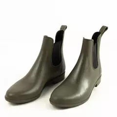 Women's Chelsea Waterproof Rain Boots Green Size 8 Block Heel