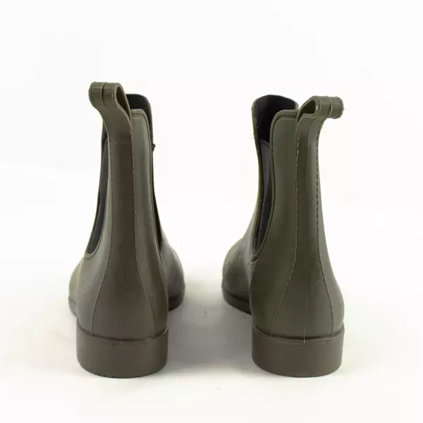 Women's Chelsea Waterproof Rain Boots Green Size 8 Block Heel