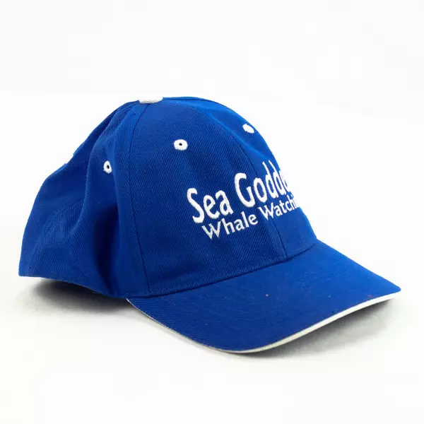 Sea Goddess Whale Watching Blue Adjustable Baseball Cap 