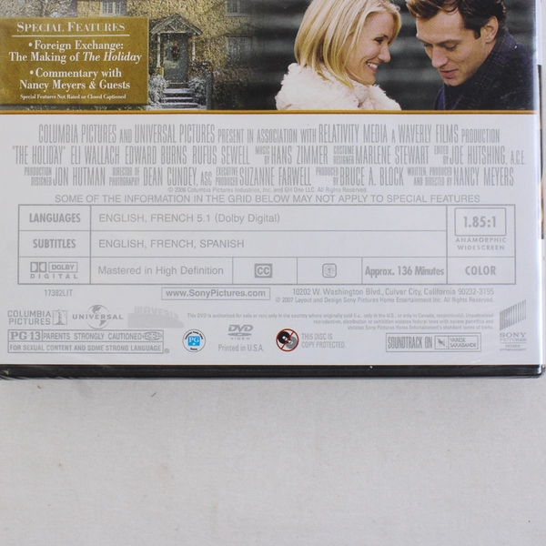 The Holiday DVD Widescreen Brand New Sealed