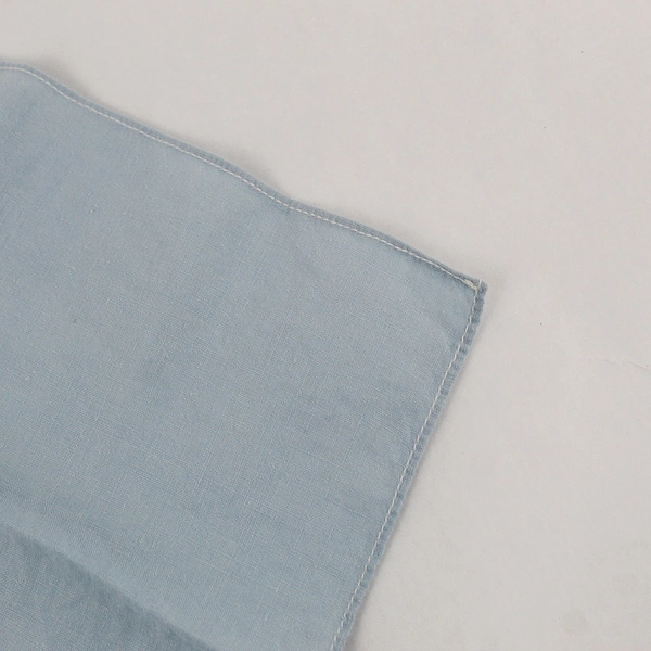 Vintage Baby Blue Embroidered Cutwork Handkerchief