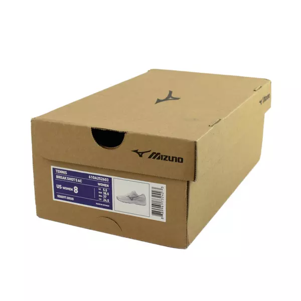 Mizuno Breakshot 5 AC Women's Tennis Shoes Sz 8 White/Gray New w/ Box