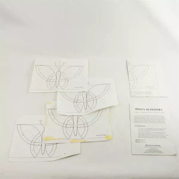 Lot of 10 Butterfly Fabric Assorted Sizes Prints Quilting Sewing Craft