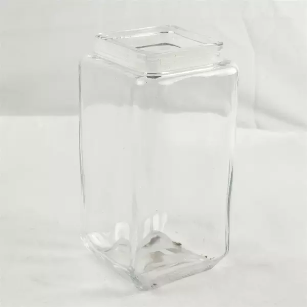Anchor Hocking Stackable Square Glass Jar No Lid 8.75in x 4.25in