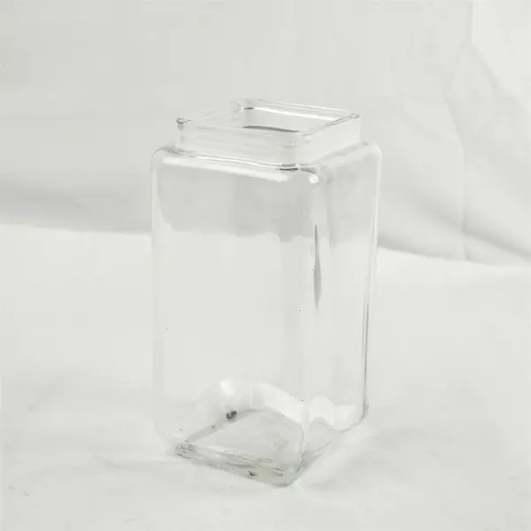 Anchor Hocking Stackable Square Glass Jar No Lid 8.75in x 4.25in