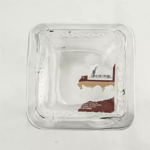 Anchor Hocking Stackable Square Glass Jar No Lid 8.75in x 4.25in